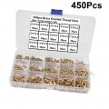 Balacoo 450pcs Medical Equipment Devices Compurter Brass Knurled Nut Round Threaded Inserts For Plastic Fastenerss Lumber T