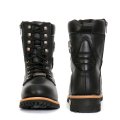 Hot Leathers Btm1011 Men S 8 Inch Two Tone Logger Leather Lace Up Boots 5 