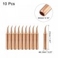 Uxcell Lead-free Soldering Iron Tip Curved 4mmx41mm Replacements For Station 10pcs