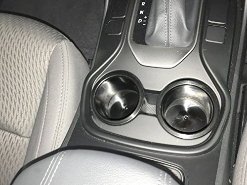 Red Hound Auto 2 Front Center Console Cup Holder Inserts 2013-2019 For Hyundai Santa Fe Black Liner