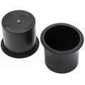 Red Hound Auto 2 Front Center Console Cup Holder Inserts 2013-2019 For Hyundai Santa Fe Black Liner 