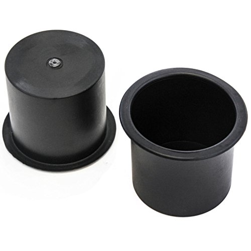 Red Hound Auto 2 Front Center Console Cup Holder Inserts 2013-2019 For Hyundai Santa Fe Black Liner