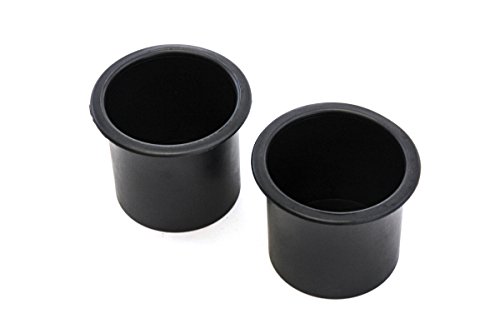 Red Hound Auto 2 Front Center Console Cup Holder Inserts 2013-2019 For Hyundai Santa Fe Black Liner