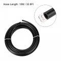 Uxcell Pneumatic 8mm Od Polyurethane Pu Air Hose Tubing Kit 10 Meters Black With 16 Pcs Push To Connect Fittings