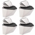 Glass Shelf Bracket Wall Mount Adjustable Zinc Alloy Brushed Nickel Clamp For 2-22mm Thickness 4pcs 