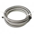 Wflnhb 10ft Stainless Steel Braided Fuel Hose Line With 6 Pieces 4an Swivel End Fitting Kit Blue And Red Silver Hosei