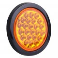 Ocpty 24led Side Marker Light 10pcs 4a Amber Round Trailer Lamp Stop Turn Tail Fit For Boats Truck Pickups 12v Waterproof