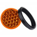 Ocpty 24led Side Marker Light 10pcs 4a Amber Round Trailer Lamp Stop Turn Tail Fit For Boats Truck Pickups 12v Waterproof