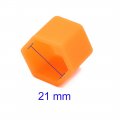 Uxcell 20pcs 21mm Orange Silicone Car Wheel Lug Nut Bolt Hub Covers Screw Dust Caps
