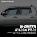 Auto Dynasty Window Visors For 2022-2026 Toyota Tundra Crewmax 4pcs Front Left Right Tape-on Deflectors Rain Guards Sun Wind
