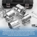 2-3 4 Exhaust Clamp 3 Stainless Steel Butt Joint Band Sleeve Coupler Pipe Repair Universal Widening For Od To 4 Id Mufflers