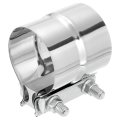 2-3 4 Exhaust Clamp 3 Stainless Steel Butt Joint Band Sleeve Coupler Pipe Repair Universal Widening For Od To 4 Id Mufflers 