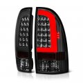 Neon Tube Led Tail Light Lamp Assembly For 2005-2015 Toyota Tacoma Metallic Chrome Housing Smoke Lens Driver And Passenger Side 