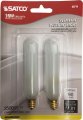 Satco S3715 Tubular Shaped Incandescent Light Bulbs 15 Watt T6 Frost 2500 Average Rated Hours 90 Lumens Candelabra Base 120