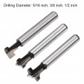 Uxcell Wood Drill Bit 5 16 3 8 2 Dia Hole Saw Tungsten Steel Tip Round Shank 1 Set