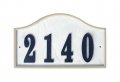Qualarc Rig-4916 Ridgestone Serpentine Arched Crushed Stone Address Plaque Slate 