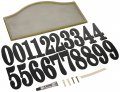 Qualarc Rig-4916 Ridgestone Serpentine Arched Crushed Stone Address Plaque Slate