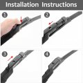 X Autohaux 24 In 18 Front Pair Left Right Set Windshield Wiper Blades Replacement For Mazda 6 Cx-5 Cx-9 Cx5 Cx9 2017-2021 Push