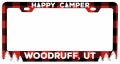 Woodruff Utah Car Metal License Plate Frame Plaid Design 
