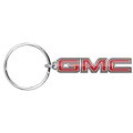 Gmc In Red Logo Shape 3d Die-cut Metal Key Chain Key-charm Official Licensed