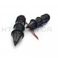 Httmt Mt291-017-1-bk Black Spike Hand Grips Turn Signals Compatible With H-d Customs Dyna Softail 1 Inch