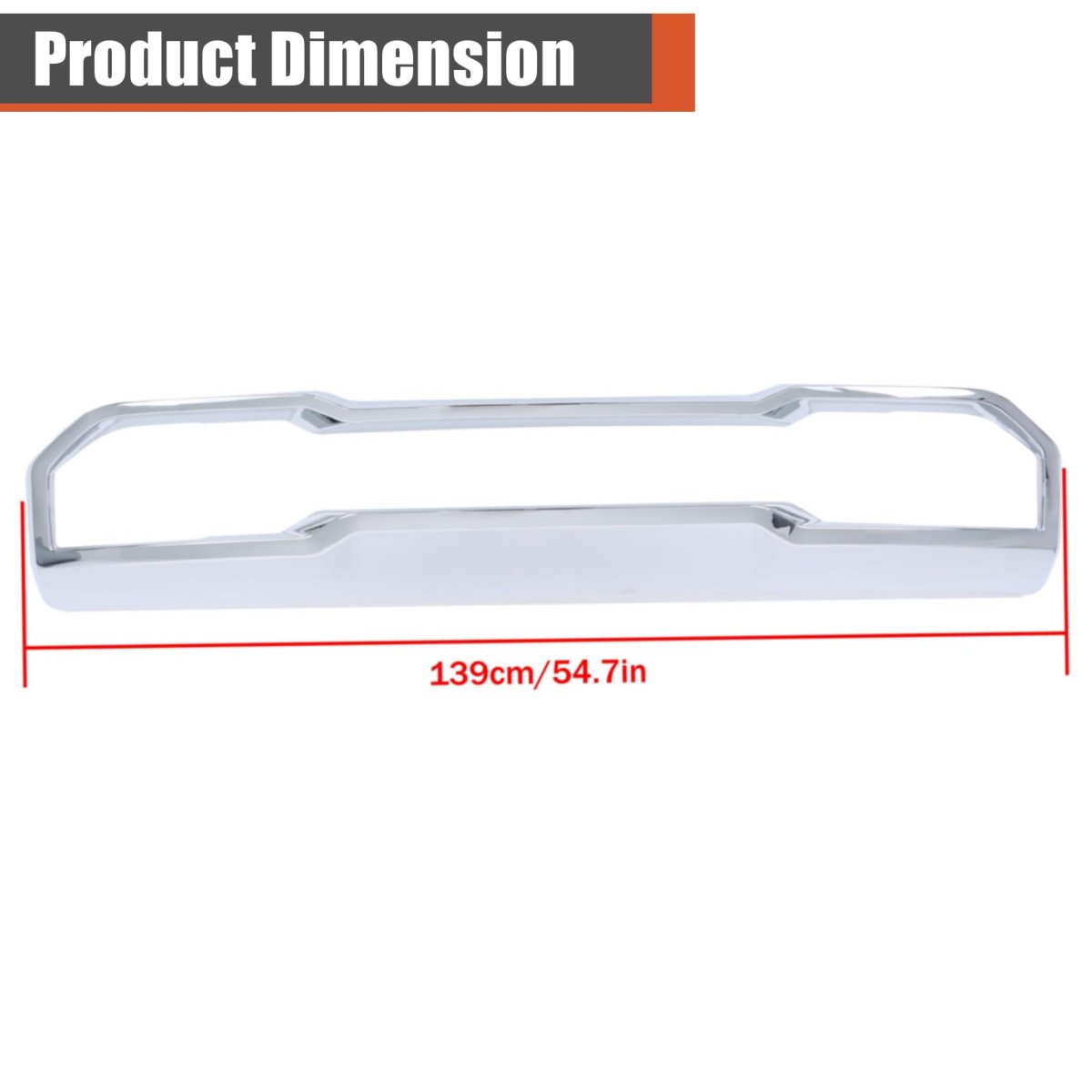 Front Bumper Lower Open Skid Plate Valance Chrome Plastic Replacement For Sierra 1500 2022-2024 84878745