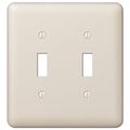Amertac 935ttal 2 Toggle Colours Almond Steel Wallplate 