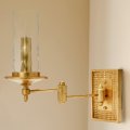 Creative Co-op Metal And Glass Wall Gold Sconce 