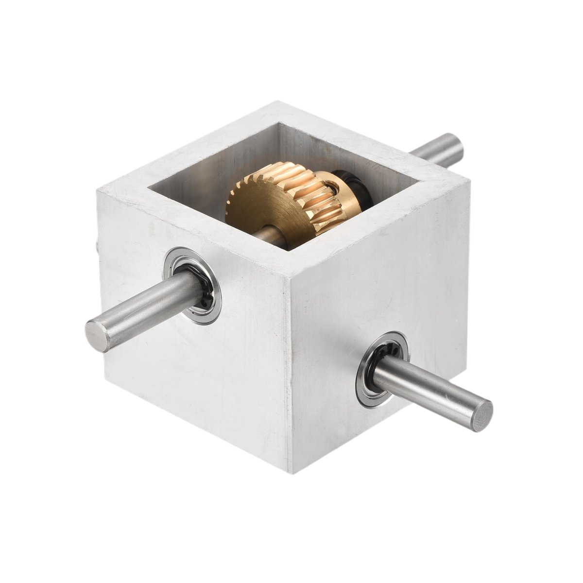 Gear Box 90 Degree Right Angle Wormbox 1 30 Reduction Gearbox Module Teeth Gear Aluminum Frame Simple Mechanical Diy With 8mm
