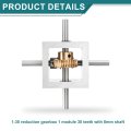 Gear Box 90 Degree Right Angle Wormbox 1 30 Reduction Gearbox Module Teeth Gear Aluminum Frame Simple Mechanical Diy With 8mm