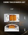 12 Led Rectangular Armored Style Side Marker Light Amber 12v Waterproof Clearance Trailer For Freightliner International