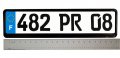 French France White Eec European Front License Plate And Frame Kit For Volkswagen Vw 20 5 In X 4 Aluminum Embossed Replica Set