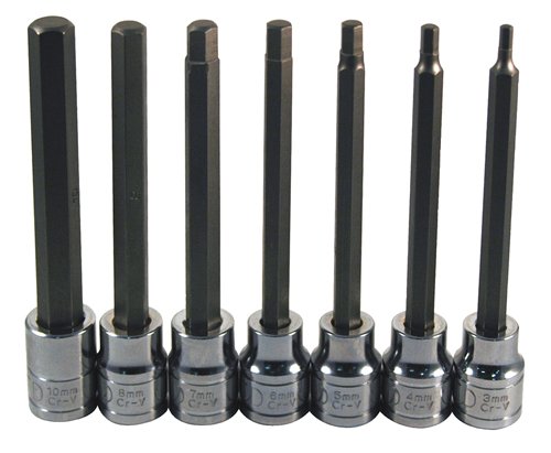 Atd Tools 13787 Extra Long 7-piece Metric Hex Bit Socket Set