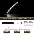 Full Led Strip Side Marker Lights Fender Parking Lamps For 2007-2013 Bmw 328i 328xi 335i 335is 335xi Chrome Housing Smoke