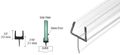 Crl Co-extruded Clear Bottom Wipe With Drip Rail For 1 4 Glass 32-5 8 In Long 