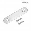 Uxcell Repair Plate 60mm X 16mm Flat Fixing Mending Bracket Connector With Screws 30 Pcs