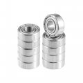 Acropix Mr115zz Bearings Double Shielded Pre-lubricateda Deep Groove Ball 5x11x4mm Silver Tone Pack Of 10 