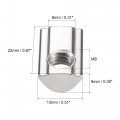 Uxcell M8 T Slot Nuts Roll In Spring T-nut With Ball Carbon Steel For 4040 Series Aluminum Extrusion Profile Rail 8mm 15pcs