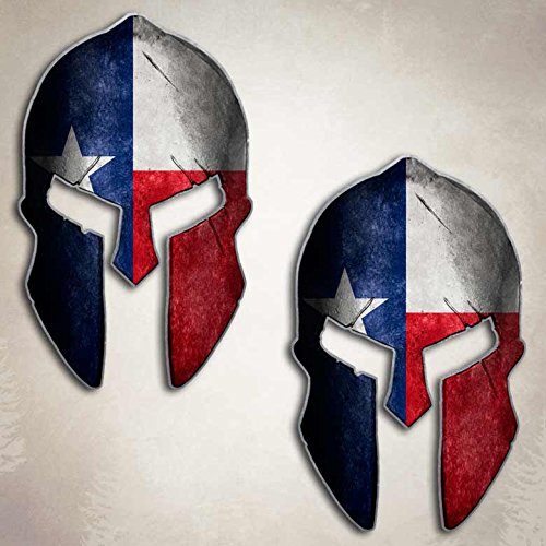 Texas Flag Spartan Helmet Decal Set