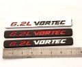 Yoaoo 2x Oem 6 2l Vortec Hood 2 L Emblems Engine Badge 3d Silverado Z71 Gmc Sierra Black Red