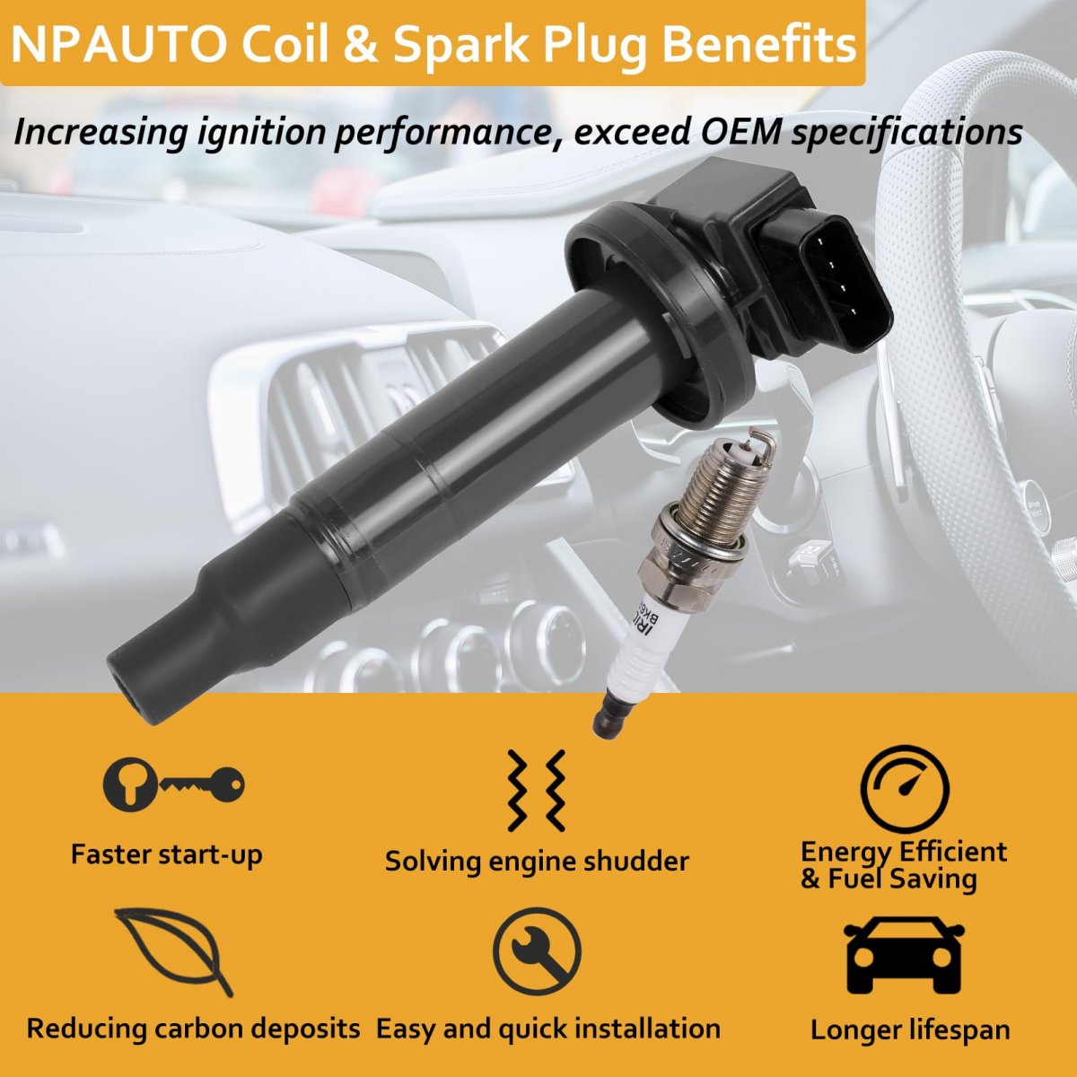 Ignition Coil Pack Spark Plugs Fit For 1 5 L4 Scion Xb Xa Toyota Echo Prius C Yaris 2001 2002 2003 2004 2005 2006 2007 2008