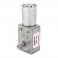 Dc Worm Gear Motor Zinc Alloy Shell Cw Ccw Easy Installation 12v Single Shaft For Label Printer 160rpm