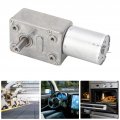 Dc Worm Gear Motor Zinc Alloy Shell Cw Ccw Easy Installation 12v Single Shaft For Label Printer 160rpm
