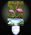 Bamboo Flamingoes Decorative Night Light 
