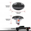 Nslumo Wheel Fender Side Marker Lights For 1999-2010 F-ord F350 F450 Double Amber Red Trunk Bed Markers 48 Smd Smoked Lens