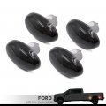 Nslumo Wheel Fender Side Marker Lights For 1999-2010 F-ord F350 F450 Double Amber Red Trunk Bed Markers 48 Smd Smoked Lens