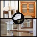 Uxcell Glass Retainer Clips Kit 11mmx20mm Cabinet Door Plastic Mirrors Holder For 3mm With Screws 100pcs