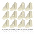 Uxcell 12pcs Angle Corner Brackets 38x19x38mm Cold Rolled Steel Braces Joining Support With Screws For Desk Bed Edge Beige