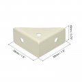 Uxcell 12pcs Angle Corner Brackets 38x19x38mm Cold Rolled Steel Braces Joining Support With Screws For Desk Bed Edge Beige