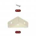 Uxcell 12pcs Angle Corner Brackets 38x19x38mm Cold Rolled Steel Braces Joining Support With Screws For Desk Bed Edge Beige